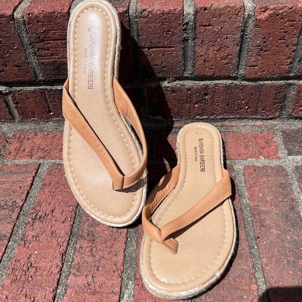 Barbara Barbieri made in Italy neutral sandals Size 8 1/2